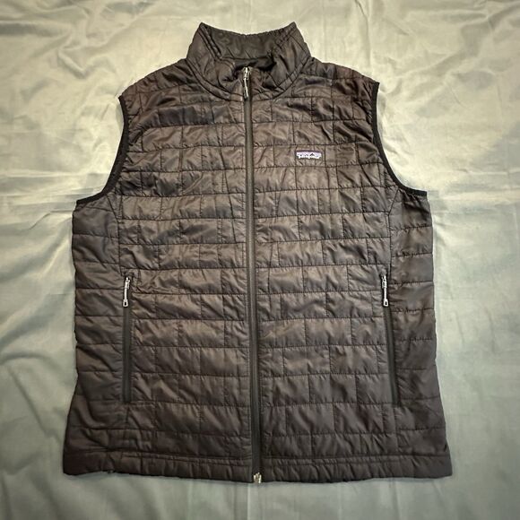 Patagonia Nano Puff Vest Men's XL Black Primaloft Full Zip Quilted Hiking